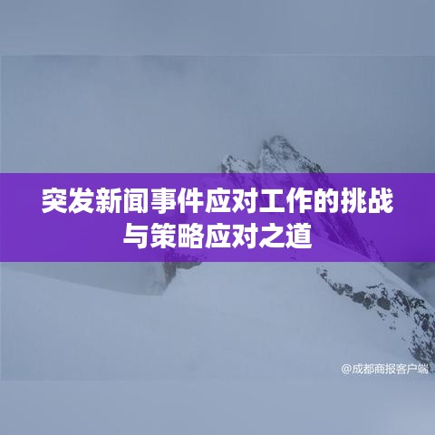 突发新闻事件应对工作的挑战与策略应对之道