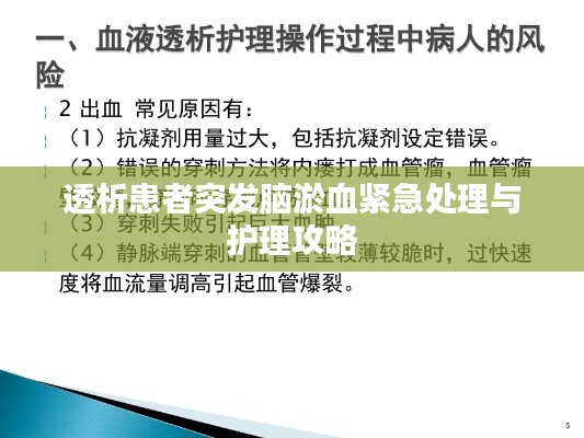 透析患者突发脑淤血紧急处理与护理攻略