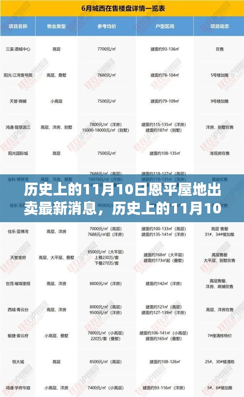 历史上的11月10日恩平屋地出卖最新消息深度解读与趋势分析