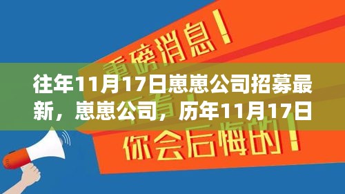 历年11月17日崽崽公司招募回顾与展望，新篇章的启动与未来展望