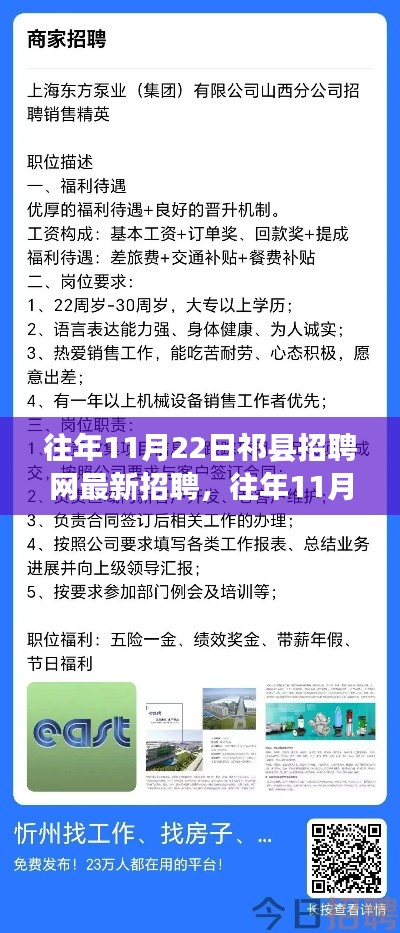 往年11月22日祁县招聘网最新招聘信息及概览