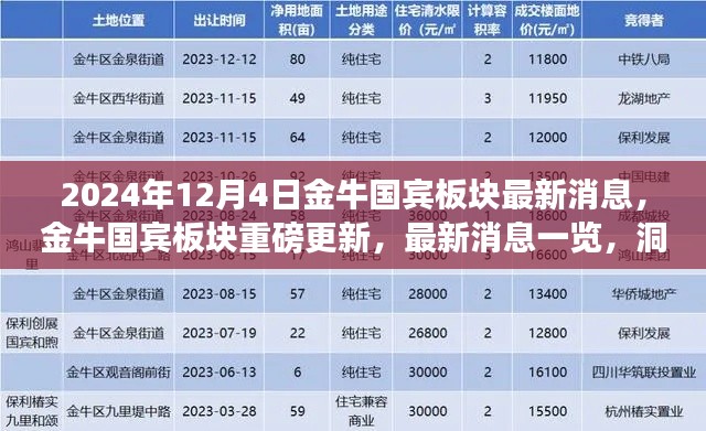 金牛国宾板块重磅更新揭秘，洞悉未来趋势的最新消息（2024年12月4日）