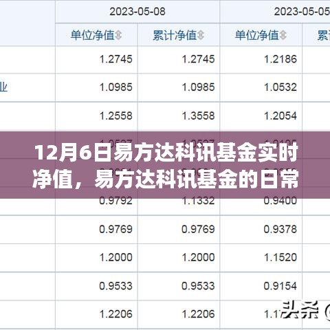 易方达科讯基金实时净值解析，日常背后的故事与友情相伴的温暖时光（附日期，XXXX年XX月XX日）