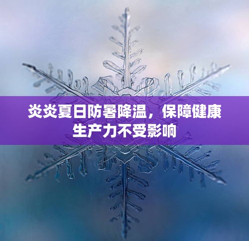 炎炎夏日防暑降温，保障健康生产力不受影响