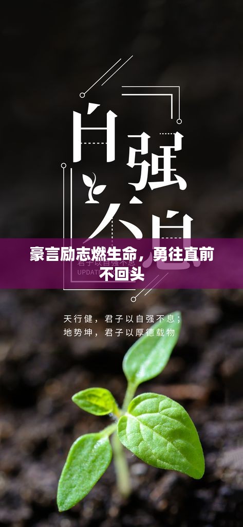 豪言励志燃生命，勇往直前不回头